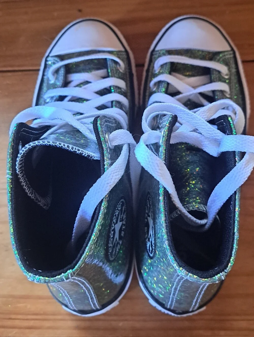 Converse Chuck Taylor All Star Winter Glitter High Top Sneakers Kids SZ 4 672097